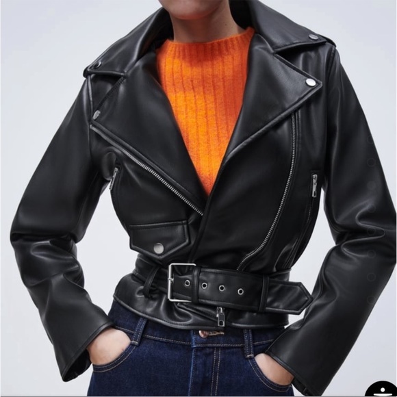 NWOT Zara Faux Leather Jacket - Picture 2 of 3